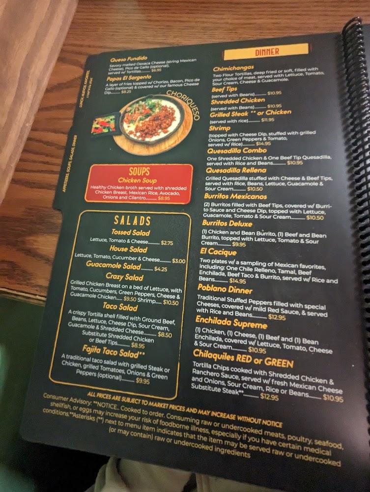 !Viva Zapata! Mexican Resturant Menu image 1